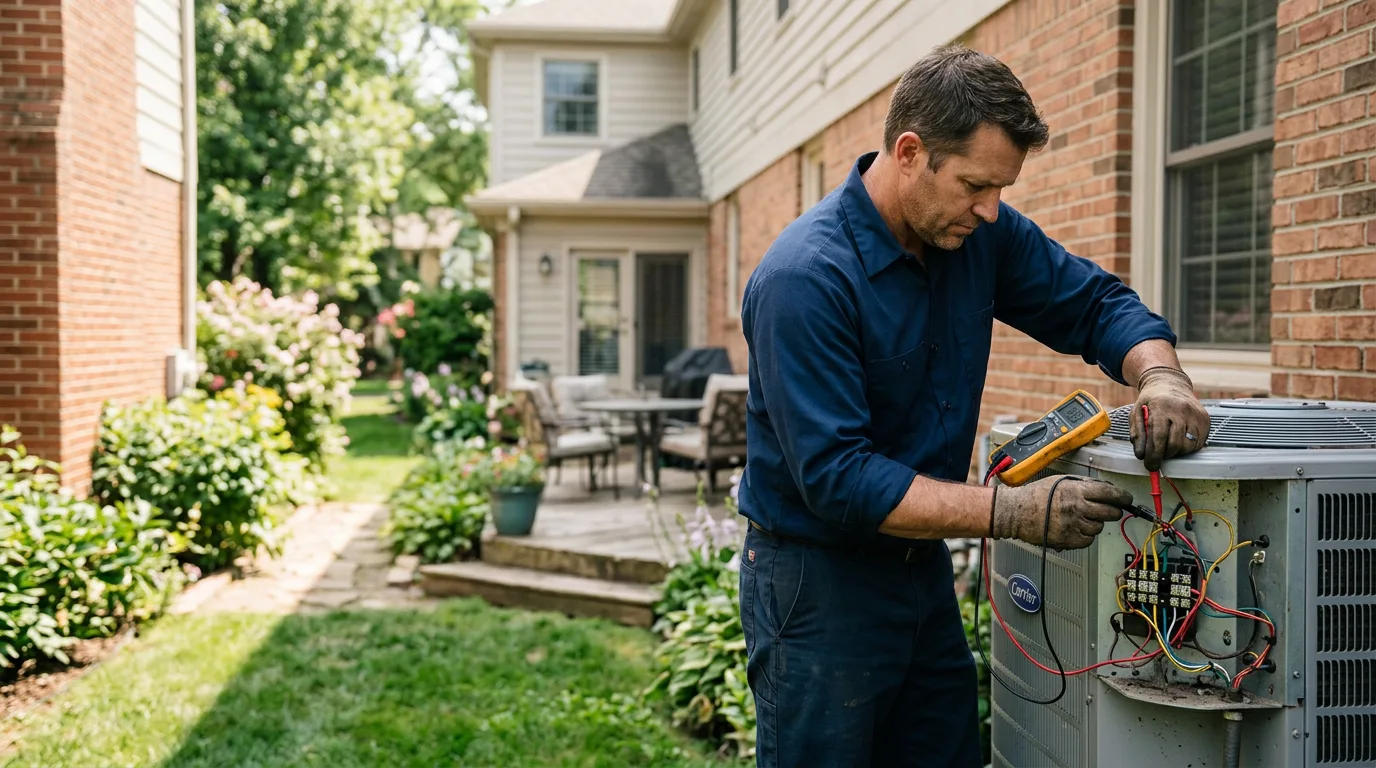 HVAC technician working near Goodland, KS